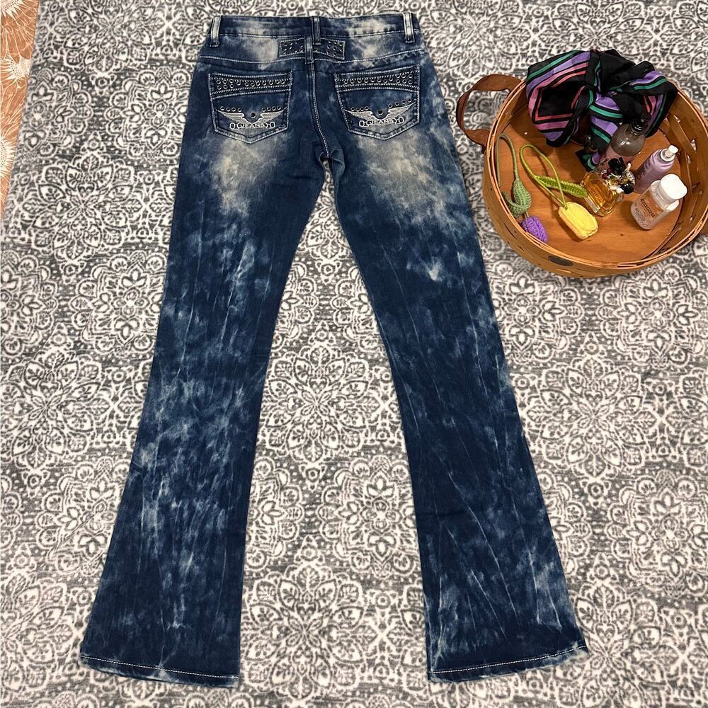 Vintage Y2k Luice's Acid Wash Embellished Jeans Size 1 - Picture 5 of 8